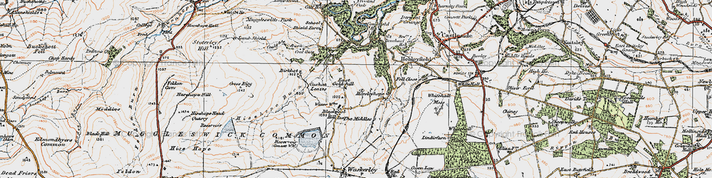 Old map of Horsleyhope in 1925