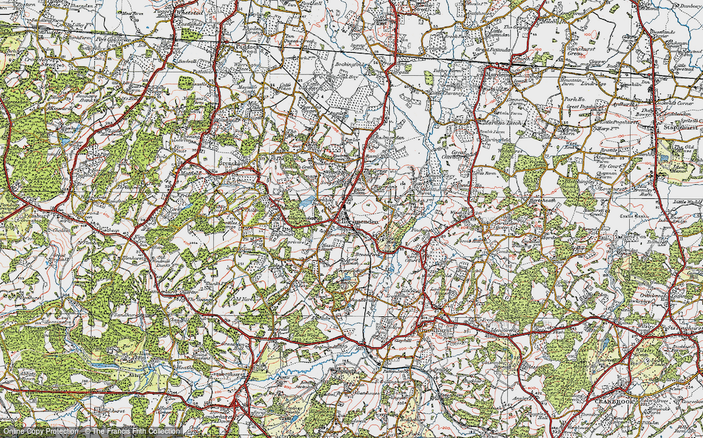Old Map of Horsmonden, 1920 in 1920