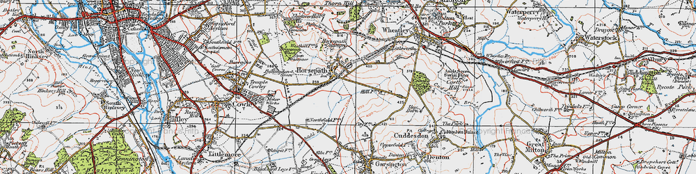 Old map of Horspath in 1919