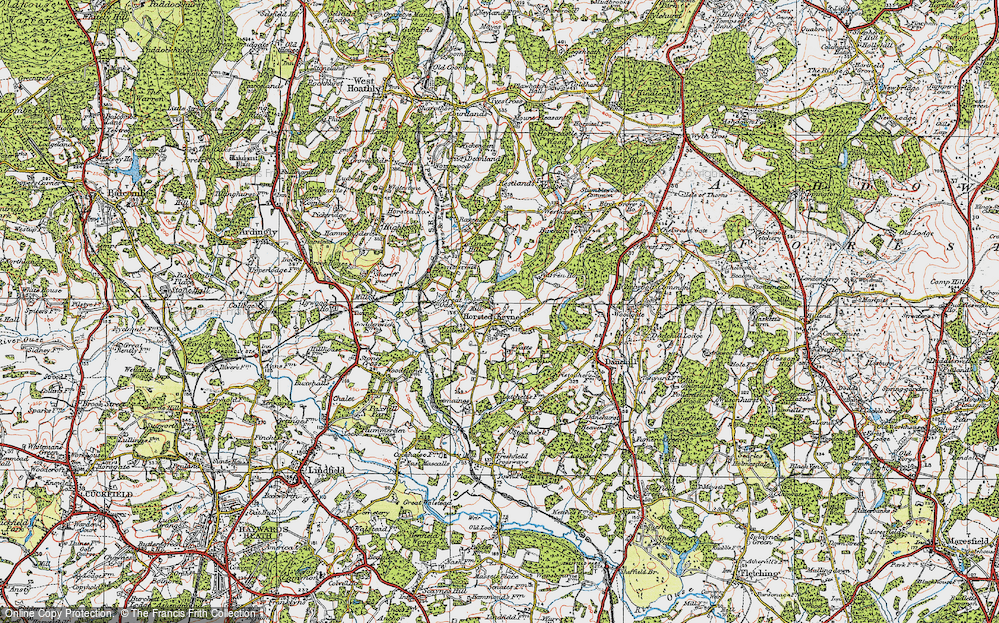Old Map of Horsted Keynes, 1920 in 1920