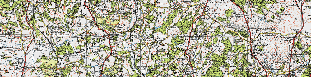 Old map of Wyatts in 1920