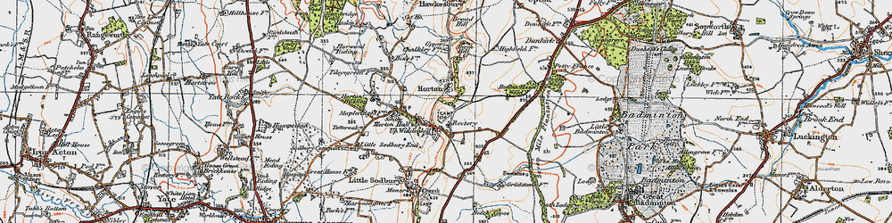 Old map of Birch Hill in 1919