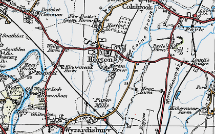 Old map of Wraysbury Reservoir in 1920