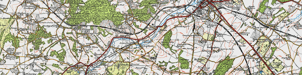 Old map of Larkey Valley Wood in 1920