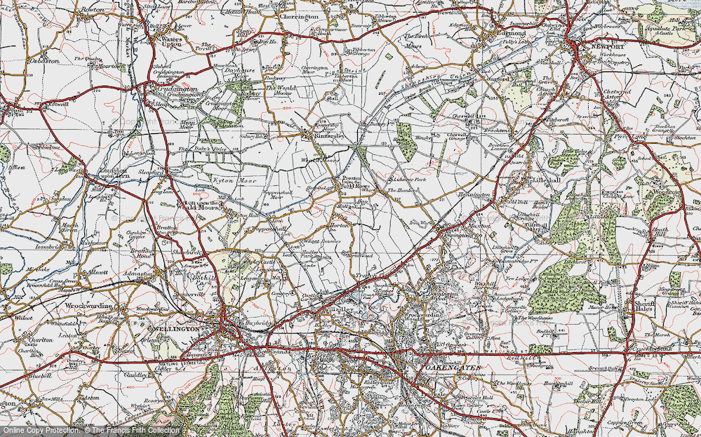 Old Map of Horton, 1921 in 1921