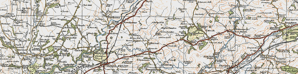 Old map of Burons Laithe in 1924