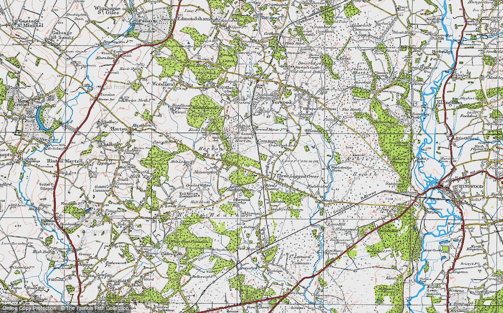 Old Map of Horton Common, 1919 in 1919