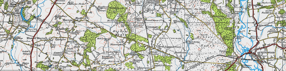 Old map of Horton Common in 1919