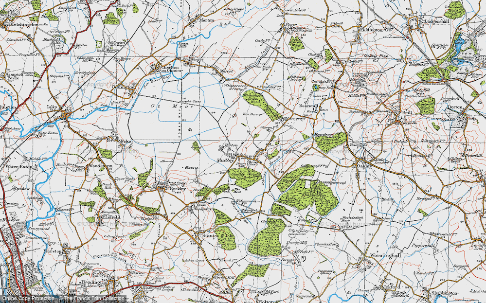 Old Map of Historic Map covering Blackwater Wood in 1919