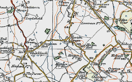 Old map of Horton Green in 1921