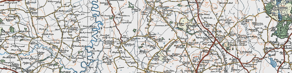 Old map of Horton Green in 1921