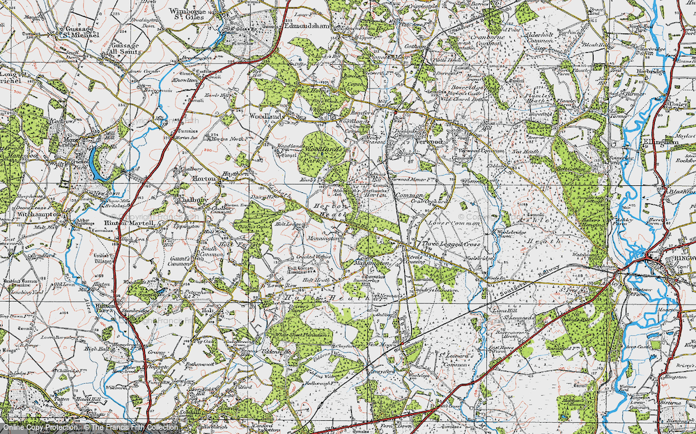 Old Map of Horton Heath, 1919 in 1919