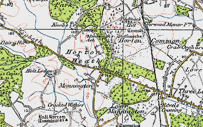 Old map of Horton Heath in 1919