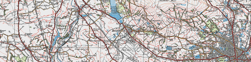 Old map of Horwich in 1924