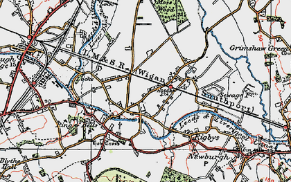 Old map of Hoscar in 1923