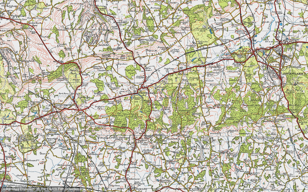 Old Map of Hosey Hill, 1920 in 1920