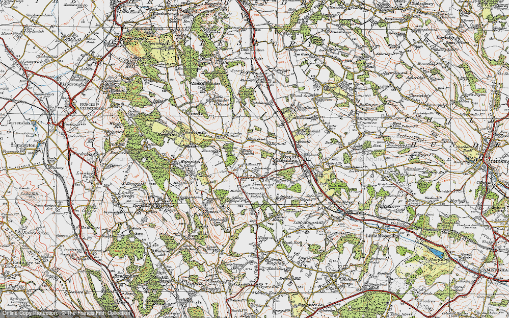 Old Map of Hotley Bottom, 1919 in 1919