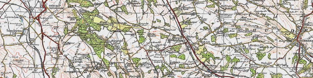 Old map of Hotley Bottom in 1919