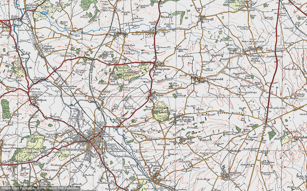 Old Map of Hoton, 1921 in 1921