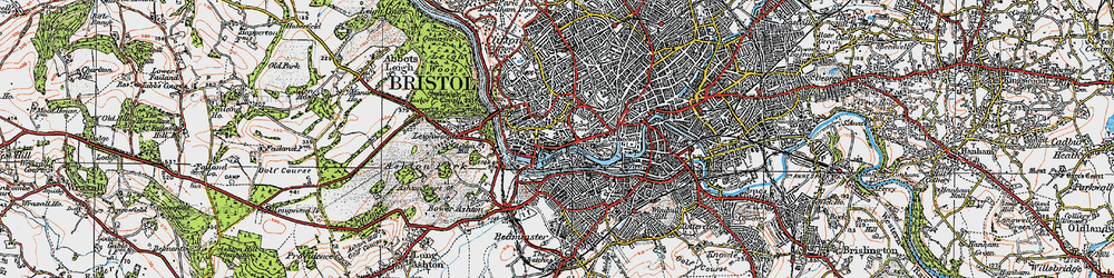 Old map of Hotwells in 1919