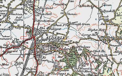 Old map of Hough in 1923