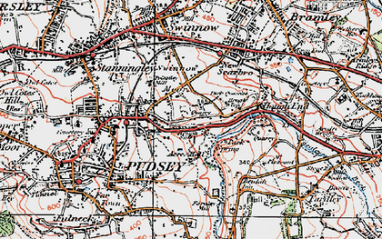 Old map of Hough Side in 1925