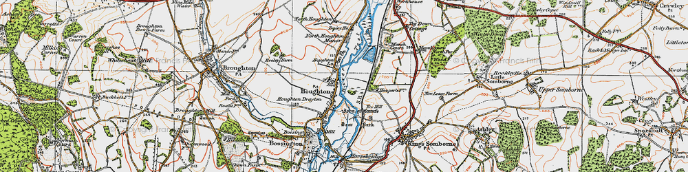Old map of Houghton in 1919
