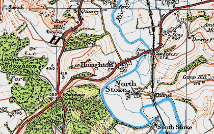 Old map of Houghton in 1920