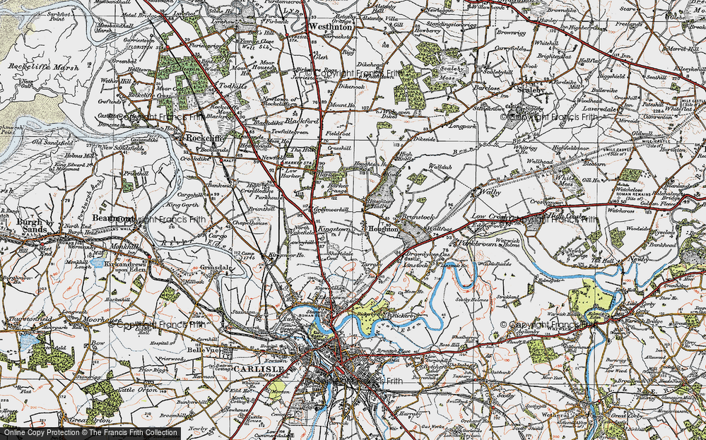 Old Map of Houghton, 1925 in 1925