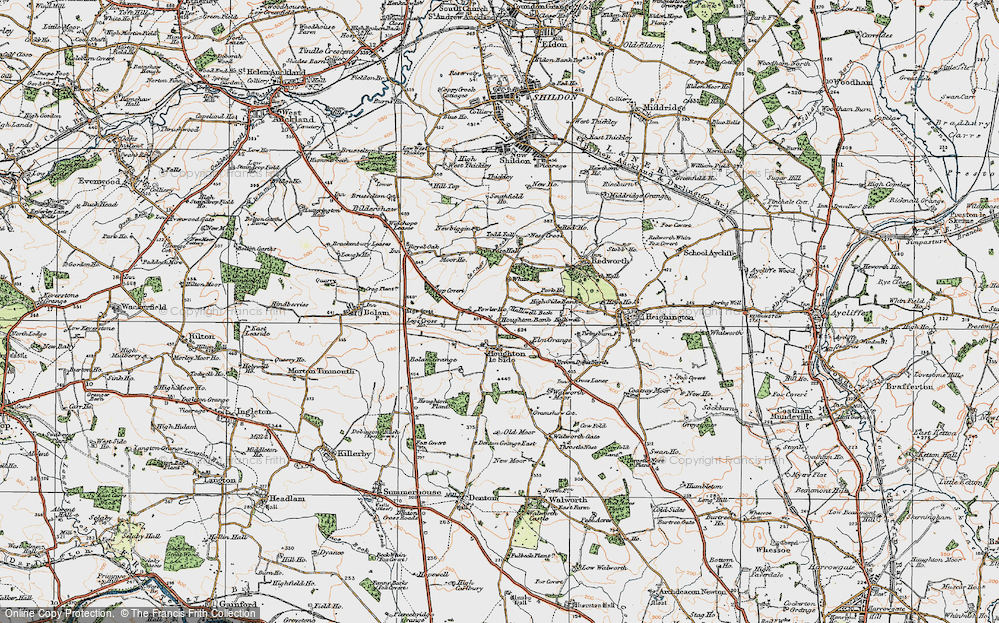 Old Map of Houghton Bank, 1925 in 1925