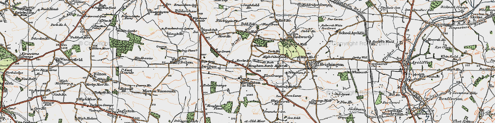 Old map of Houghton Bank in 1925