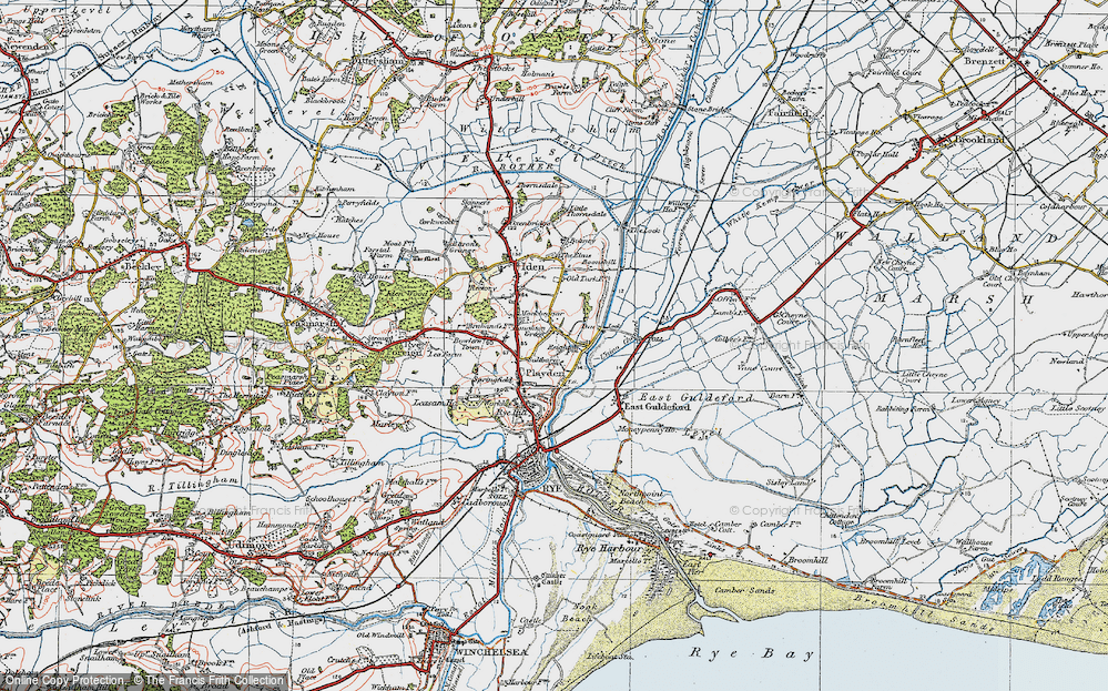 Old Map of Houghton Green, 1921 in 1921