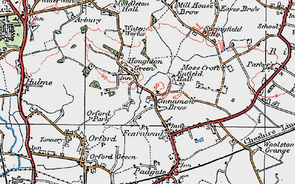 Old map of Houghton Green in 1923