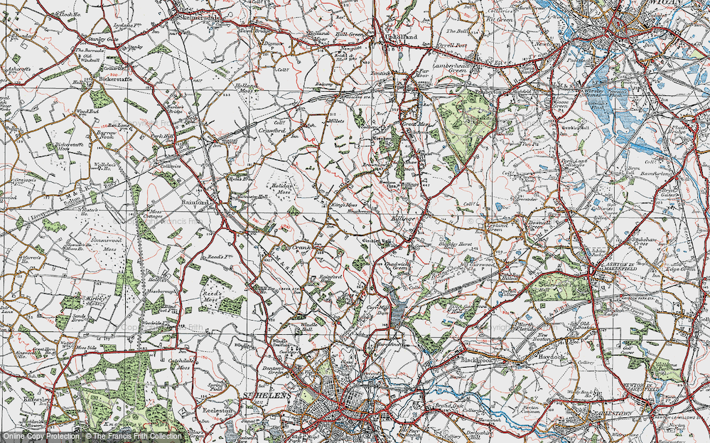 Old Map of Houghwood, 1924 in 1924