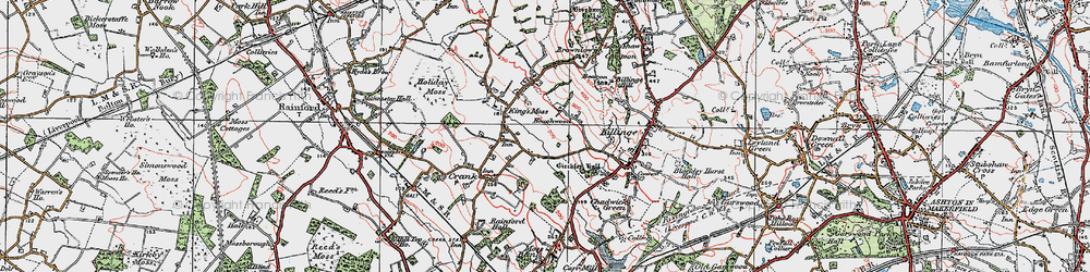 Old map of Houghwood in 1924