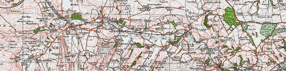 Old map of Houlsyke in 1925