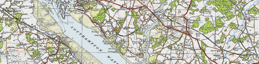 Old map of Hound in 1919