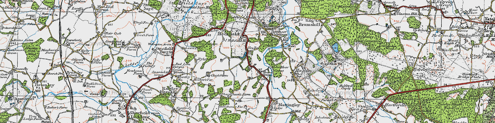 Old map of Alder Moor Copse in 1919