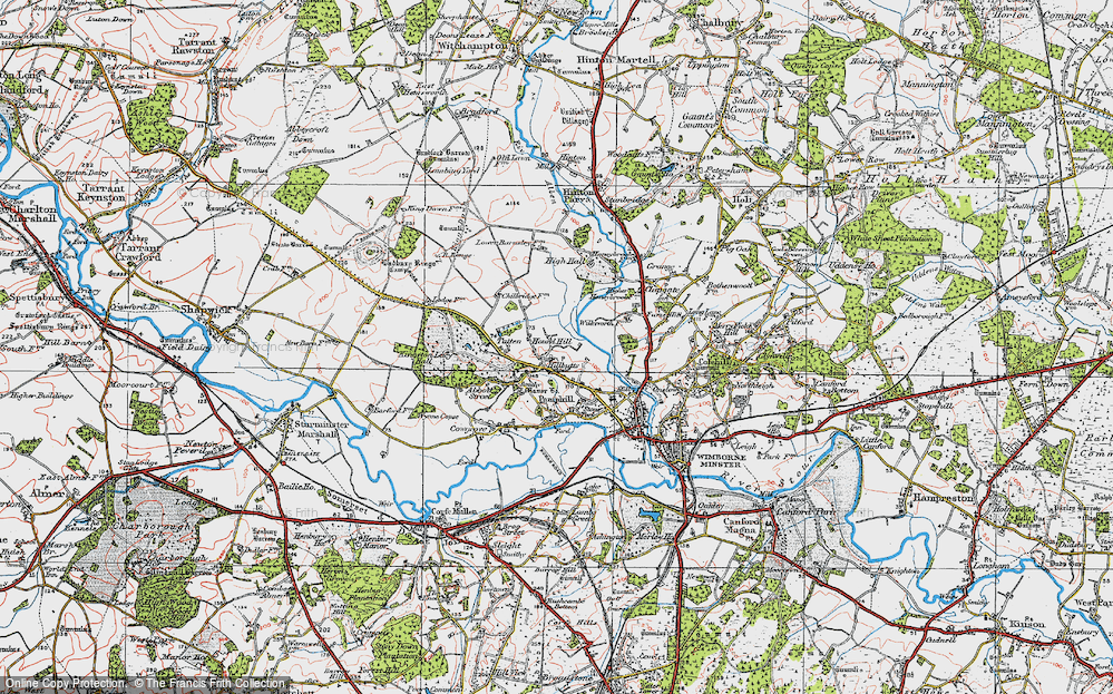 Old Map of Hound Hill, 1919 in 1919