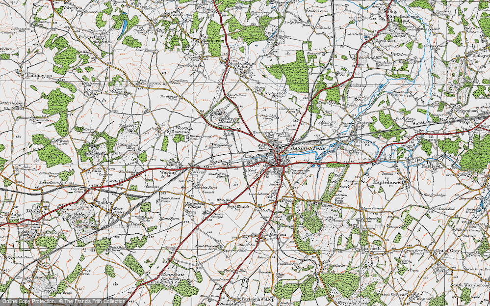 Old Map of Houndmills, 1919 in 1919