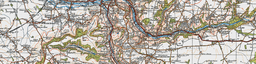 Old map of Houndscroft in 1919