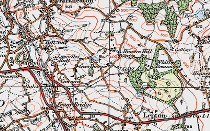 Old map of Houses Hill in 1925