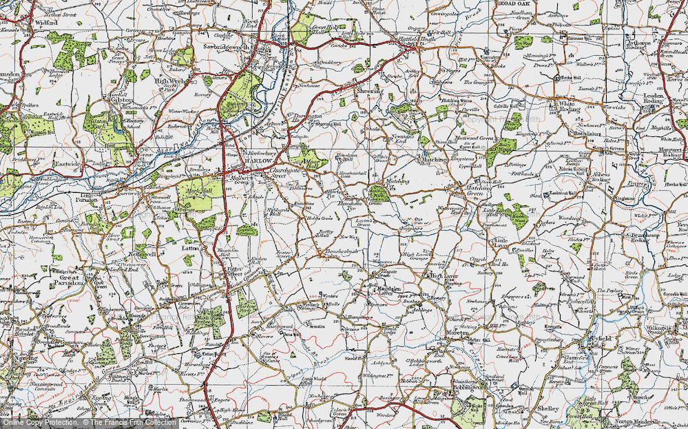 Old Map of Housham Tye, 1919 in 1919