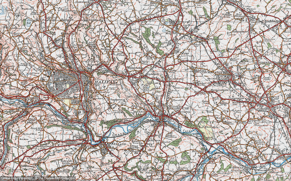 Old Map of Hove Edge, 1925 in 1925