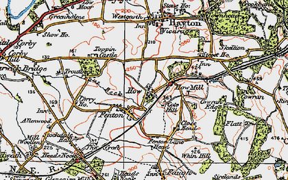 Old map of How in 1925