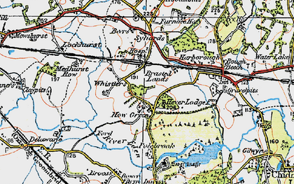 Old map of Brasted Lands in 1920