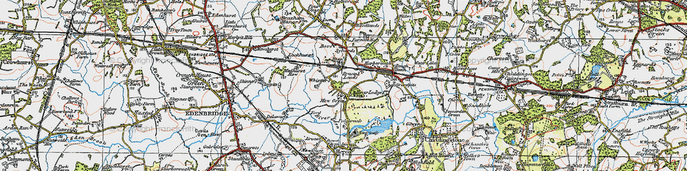 Old map of How Green in 1920