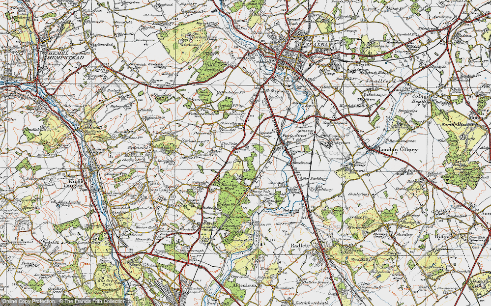Old Map of How Wood, 1920 in 1920