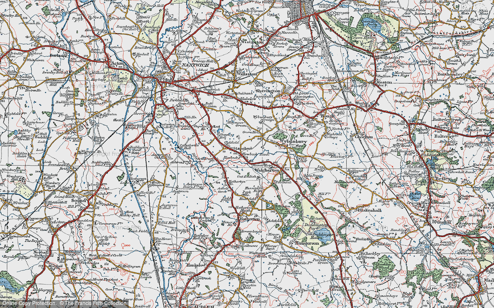 Old Map of Howbeck Bank, 1921 in 1921