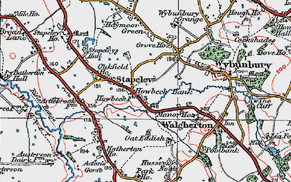 Old map of Howbeck Bank in 1921